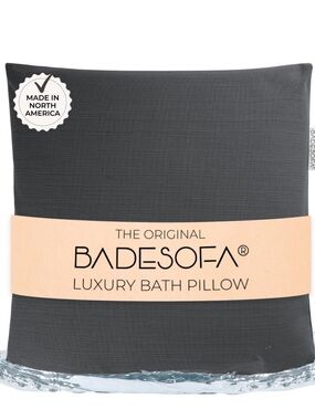 NIB BADESOFA Luxury Bath Pillow L In Charcoal, Quick Drying Technology